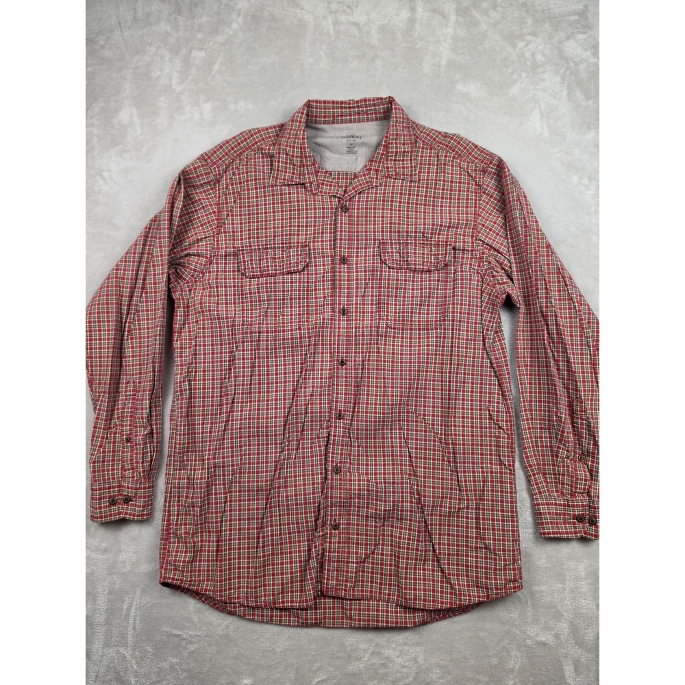 RedHead Button Up Shirt Mens XLT Red Plaid Long Sleeve Cotton Outdoor Casual